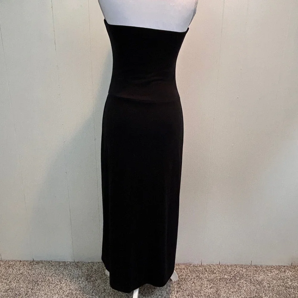 Free People Free-est‎ Black Strapless Tube Maxi Dress XS Minimalist Bodycon